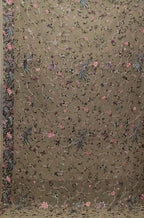 Pastel Hand Embroidered Parsi Gara Pure Georgette Floral Design Saree - Luxurion World