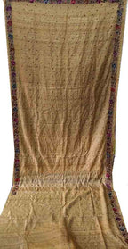 Pastel Hand Embroidered Parsi Gara Tussar Silk Saree - Luxurion World