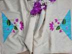 Pastel Hand Painted Pure Moonga Silk Pichwai Blouse Fabric (1 Mtr) - Luxurion World