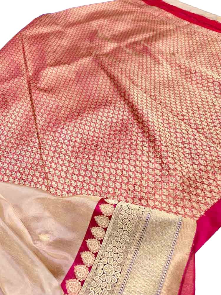 Pastel Handloom Banarasi Katan Tissue Silk Saree - Luxurion World