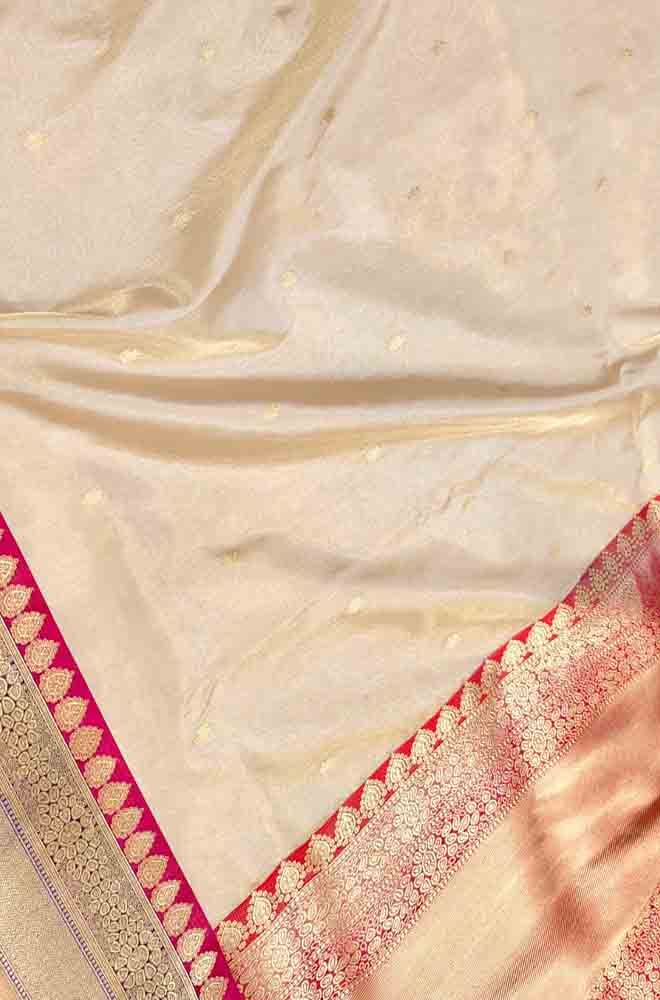Pastel Handloom Banarasi Katan Tissue Silk Saree - Luxurion World