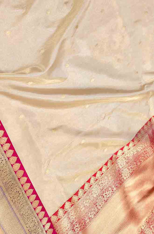 Pastel Handloom Banarasi Katan Tissue Silk Saree - Luxurion World