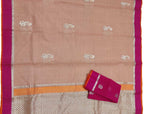 Pastel Handloom Kota Doria Real Zari Saree - Luxurion World