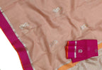 Pastel Handloom Kota Doria Real Zari Saree - Luxurion World