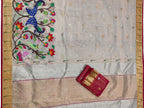 Pastel Handloom Kota Doria Tissue Silk Real Zari Paithani Border Saree - Luxurion World