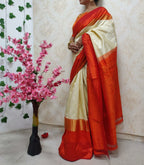 Pastel Handloom Pochampally Ikat Pure Silk Saree - Luxurion World