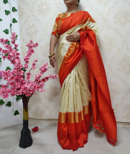 Pastel Handloom Pochampally Ikat Pure Silk Saree - Luxurion World