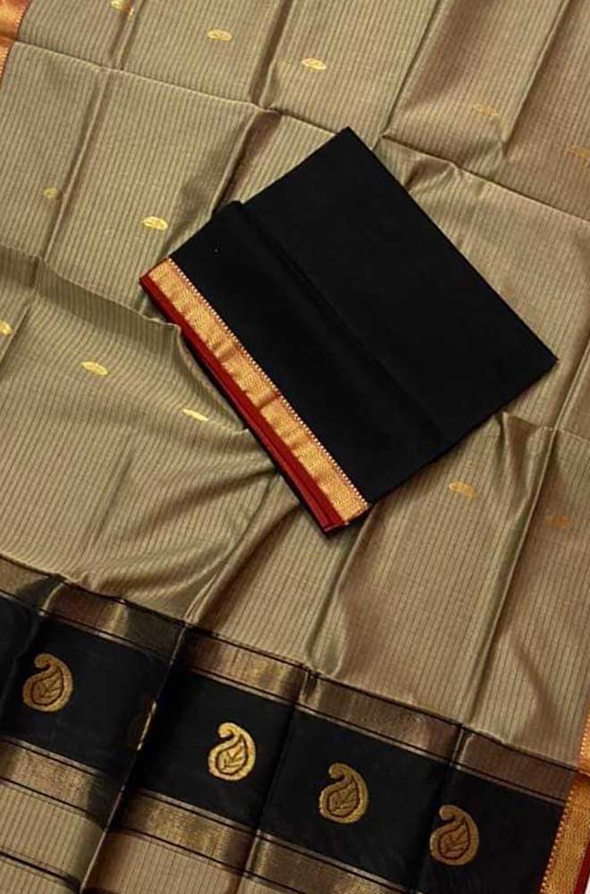 Pastel Maheshwari Cotton Silk Two Piece Unstitched Suit Set - Luxurion World
