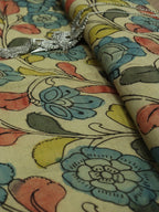 Pastel Pen Kalamkari Pure Silk Fabric ( 1 Mtr ) - Luxurion World