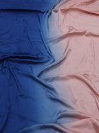Pink And Blue Trendy Satin Silk Ombre Dye Fabric  ( 1 Mtr ) - Luxurion World