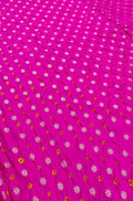 Pink Banarasi Bandhani Chiniya Silk Fabric ( 2.5 Mtr ) - Luxurion World