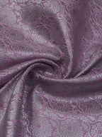 Pink Banarasi Brocade Silk Silver Zari Fabric ( 1Mtr ) - Luxurion World