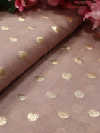 Pink Banarasi Chanderi Silk Fabric ( 1 Mtr) - Luxurion World