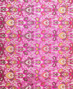 Exquisite Pink Banarasi Kimkhwab Silk Meenakari Fabric - 5 Mtr - Luxurion World