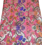 Pink Banarasi Kimkhwab Silk Meenakari Fabric ( 1 Mtr ) - Luxurion World