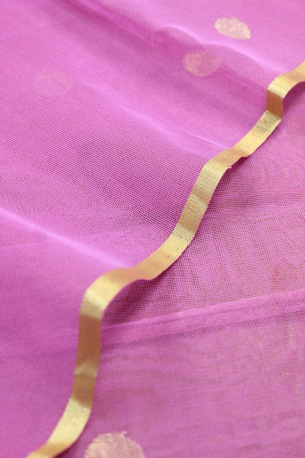 Pink Banarasi Net Booti Design Fabric ( 1 Mtr ) - Luxurion World