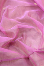 Pink Banarasi Net Booti Design Fabric ( 1 Mtr ) - Luxurion World