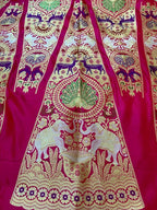 Pink Banarasi Pure Katan Silk Unstitched Lehenga Set - Luxurion World