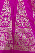 Pink Banarasi Pure Katan Silk Unstitched Lehenga Set - Luxurion World