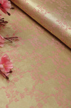 Pink Banarasi Reversible Tissue Silk Fabric ( 1Mtr ) - Luxurion World
