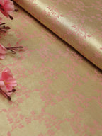 Pink Banarasi Reversible Tissue Silk Fabric ( 1Mtr ) - Luxurion World