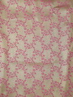 Pink Banarasi Reversible Tissue Silk Fabric ( 1Mtr ) - Luxurion World
