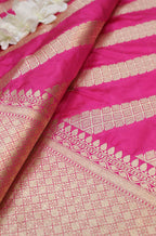 Pink Banarasi Silk Dupatta - Luxurion World