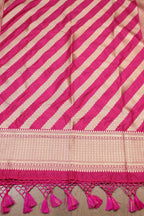 Pink Banarasi Silk Dupatta - Luxurion World