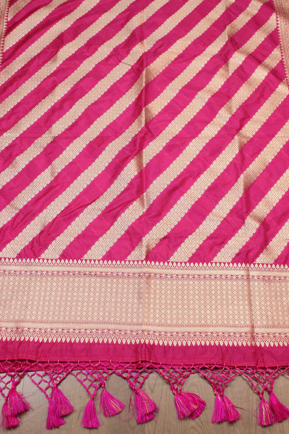 Pink Banarasi Silk Dupatta - Luxurion World