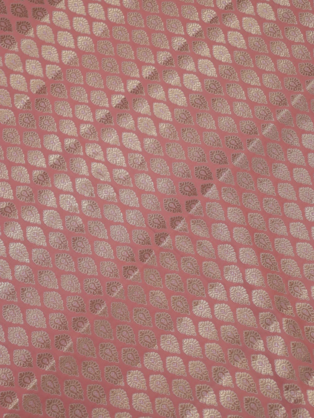 Pink Banarasi Silk Fabric ( 1 Mtr ) - Luxurion World