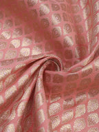 Pink Banarasi Silk Fabric ( 1 Mtr ) - Luxurion World