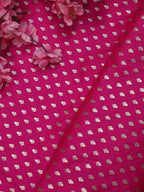 Pink Banarasi Silk Fabric ( 1 Mtr ) - Luxurion World