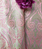 Pink Banarasi Silk Fabric ( 1 Mtr ) - Luxurion World