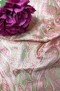 Pink Banarasi Silk Fabric ( 1 Mtr ) - Luxurion World