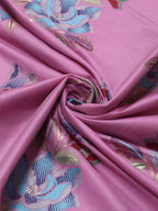 Pink Banarasi Silk Fabric (1 Mtr) - Luxurion World