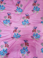 Pink Banarasi Silk Fabric (1Mtr) - Luxurion World