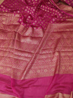 Pink Banarasi Silk Saree - Luxurion World