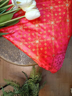 Pink Banarasi Silk Tanchui Fabric ( 1 Mtr) - Luxurion World