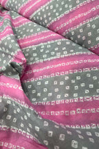 Pink Bandhani Block Printed Cotton Fabric ( 1 Mtr ) - Luxurion World