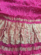 Pink Bandhani Modal Silk Dupatta - Luxurion World