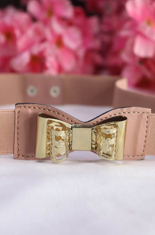 Chic Pink Bow Elastic Belt - Perfect Accessory for Every Look - Luxurion World