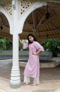 Pink Chikankari Stitched Suit Set - Luxurion World
