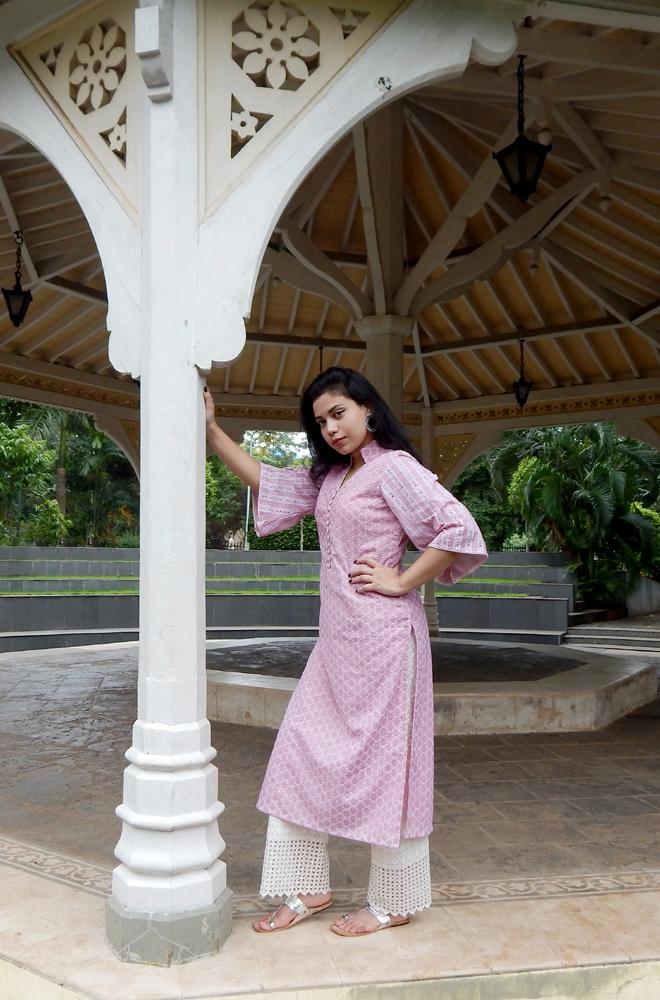 Pink Chikankari Stitched Suit Set - Luxurion World