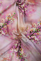 Pink Digital Printed Crepe Fabric (1 mtr) - Luxurion World