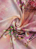 Pink Digital Printed Crepe Fabric (1 mtr) - Luxurion World