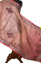 Pink Digital Printed Linen Dupatta - Luxurion World