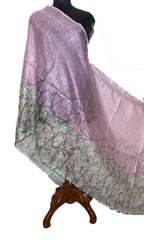 Pink Digital Printed Linen Dupatta - Luxurion World
