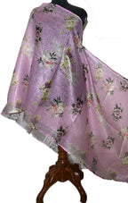 Pink Digital Printed Linen Dupatta - Luxurion World