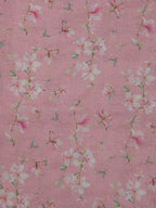 Pink Digital Printed Linen Jute Fabric (1 Mtr ) - Luxurion World