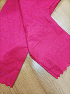 Pink Embroiderded Chikankari Cotton Stitched Pant - Luxurion World